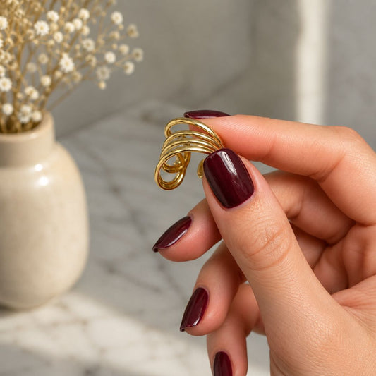 Modern Gold Multi-Band Open Ring