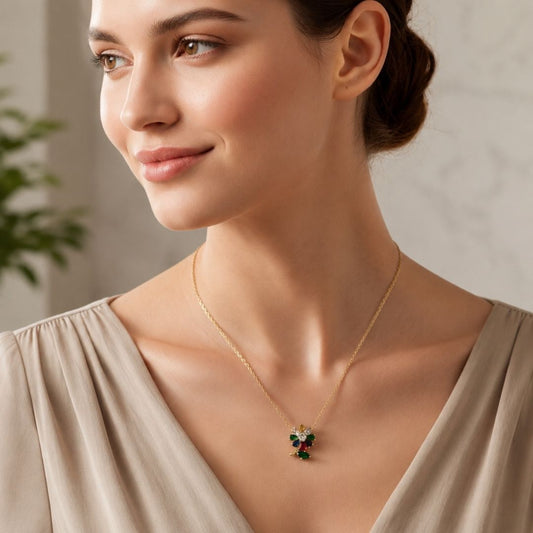 Radiant Multicolor Anti-Tarnish Diamond Pendant