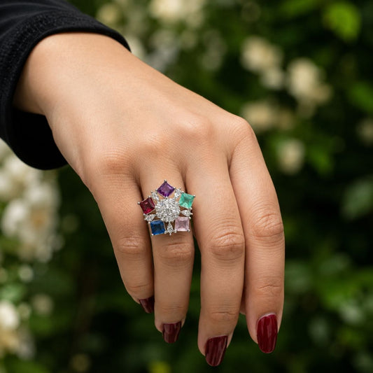 Luxury American Diamond Party Wear Ring