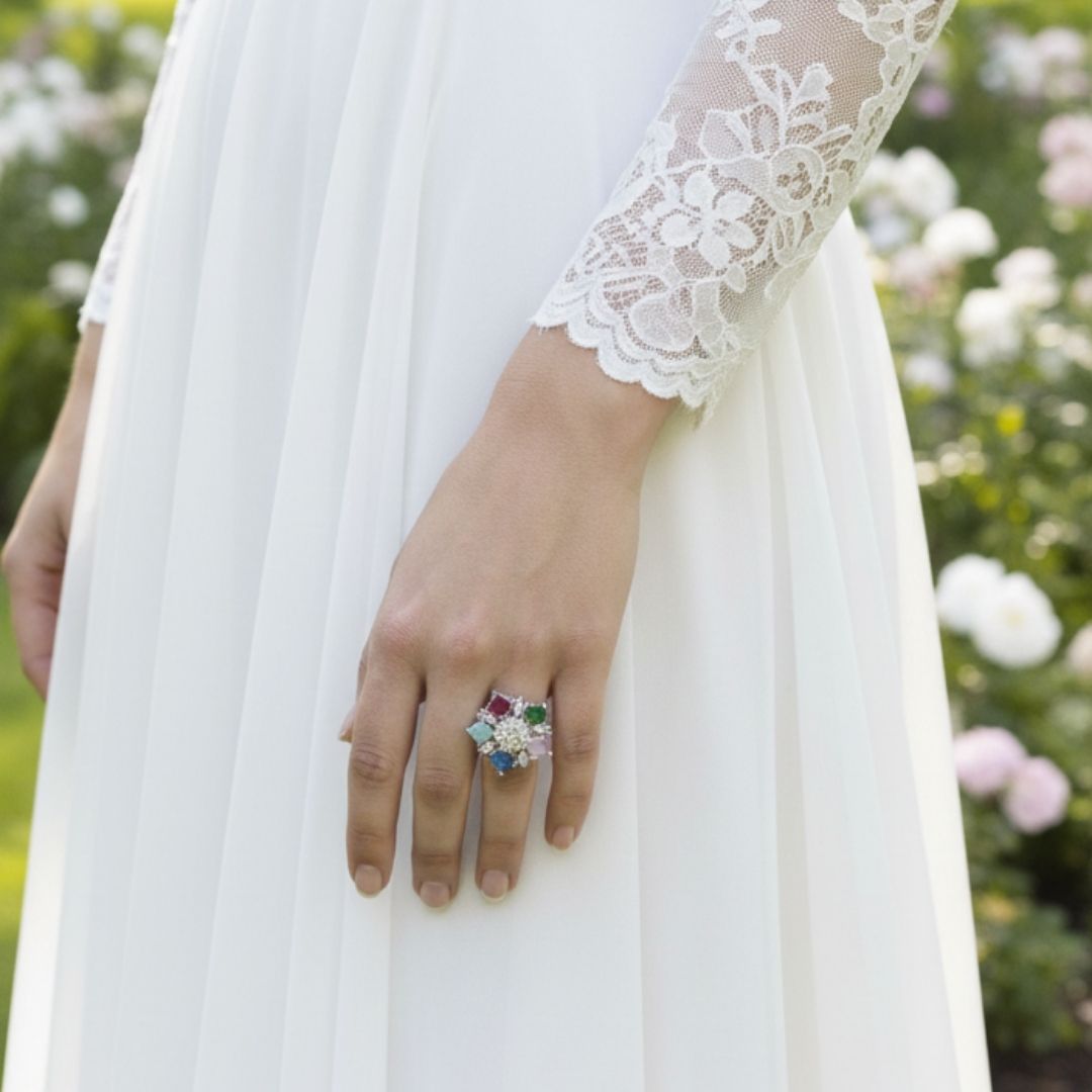 Luxury American Diamond Party Wear Ring