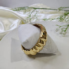 Rippled Gold Plated Statement Cuff Bracelet