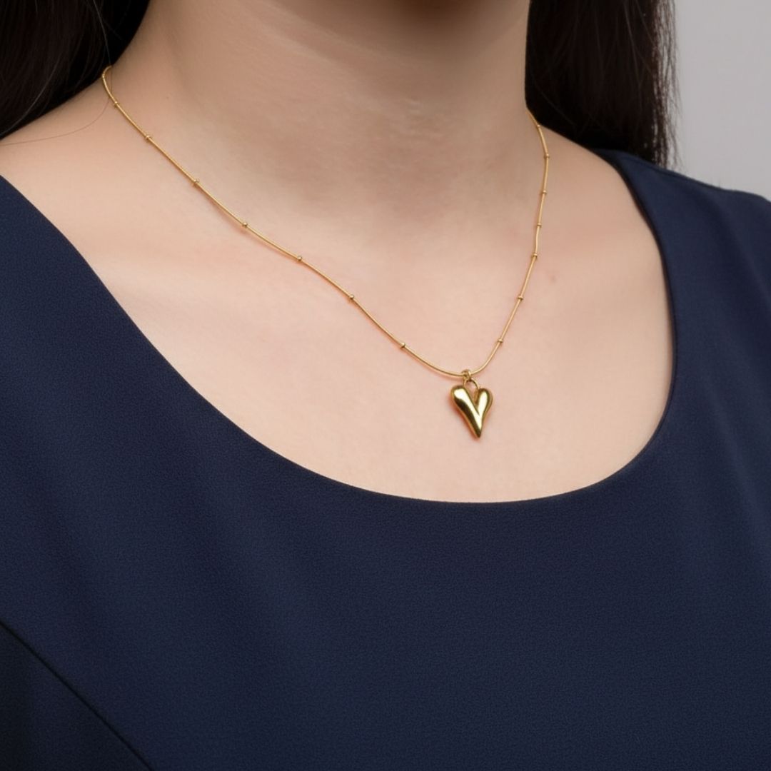 Elegant Gold Heart Necklace for Everyday Luxury
