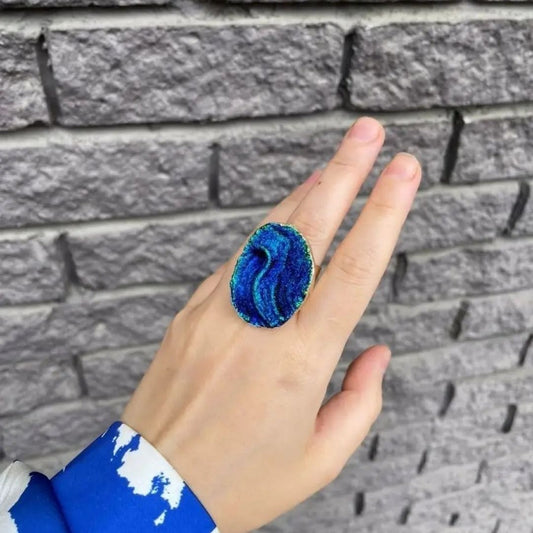 Ring with blue stone sizeless