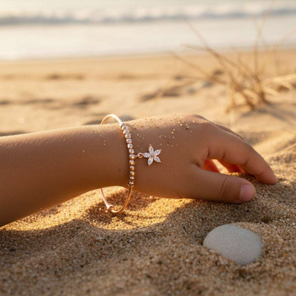 Kids Floral Charm Bracelet – Anti Tarnish