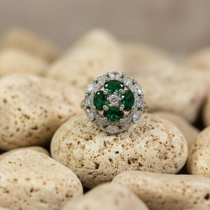 Emerald Blossom AD Diva Ring