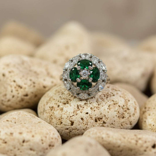 Emerald Blossom AD Diva Ring