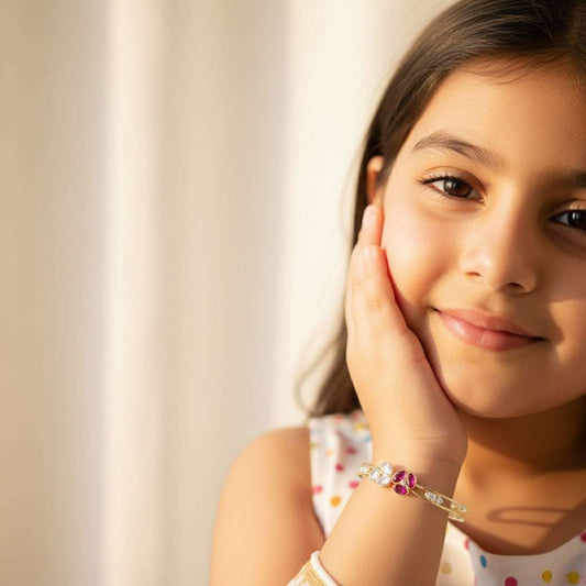 Kids Gold Flower Bracelet – Anti Tarnish