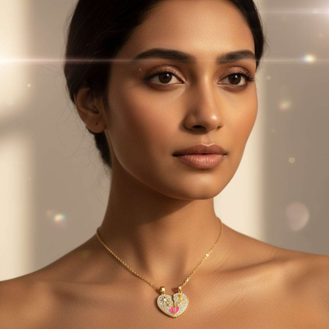 Sun & Moon Anti-Tarnish Couple Pendant