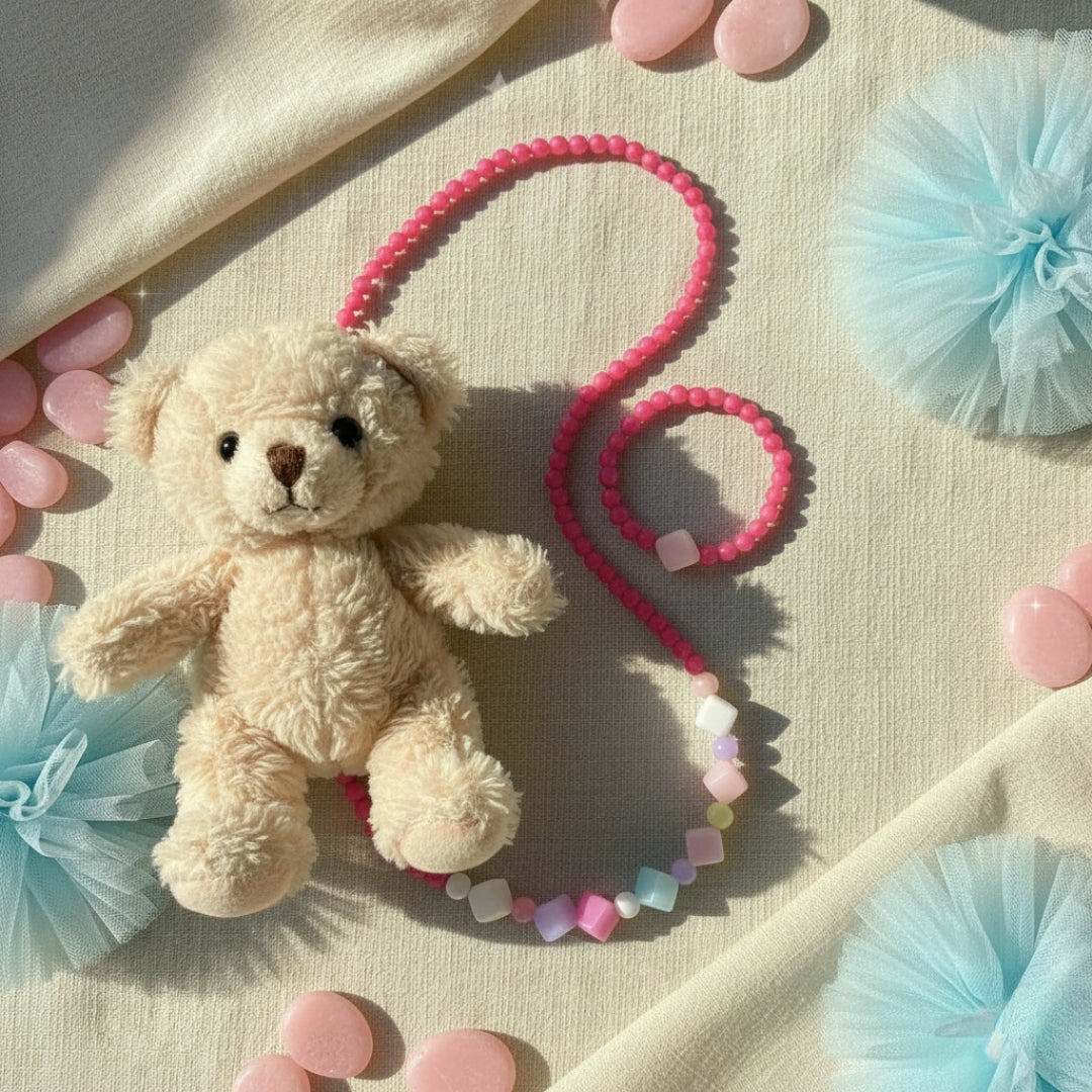 Colorful Bead Bracelet & Necklace Set – Kids Play Jewelry