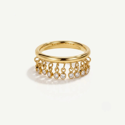 Dangle Charm Ring – 18K Gold Plated Anti-Tarnish Statement Ring