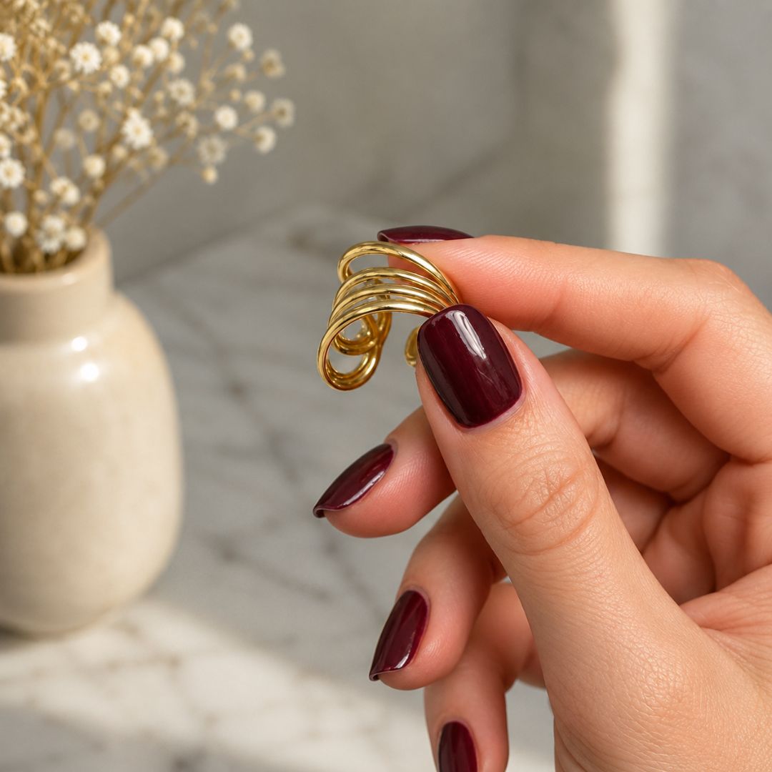 Modern Gold Multi-Band Open Ring