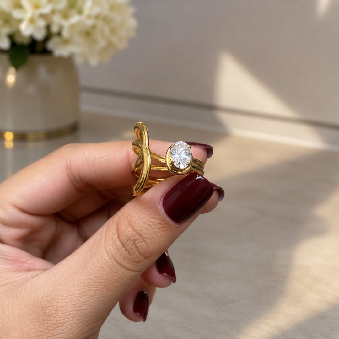 Modern Gold Multi-Band Open Ring