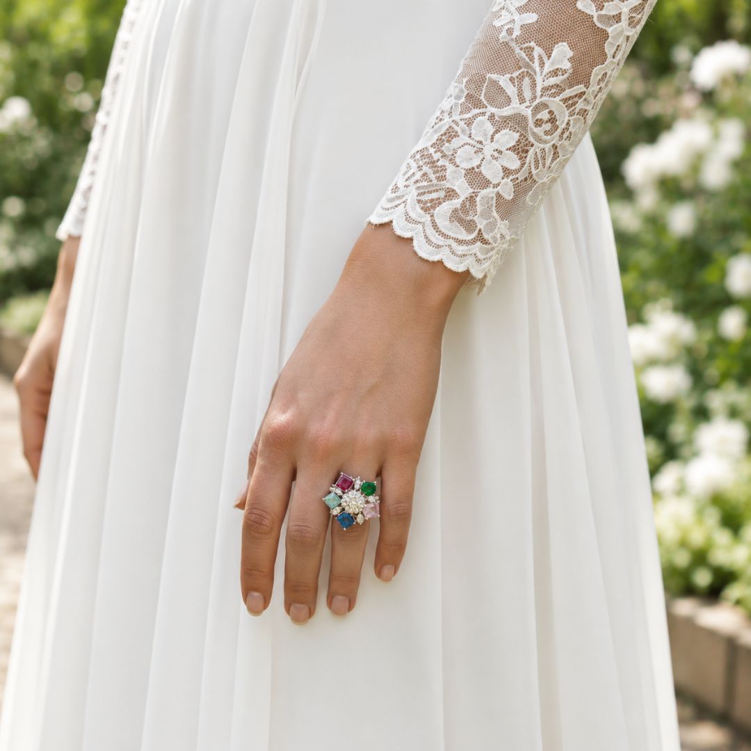 Luxury American Diamond Party Wear Ring