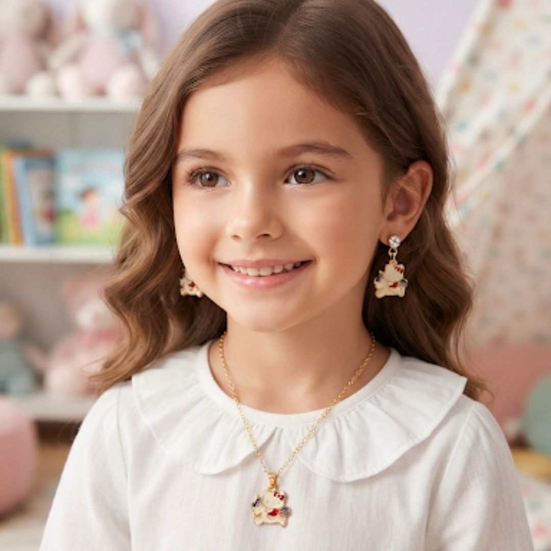 Kids Cute Kitty Jewelry Gift Set for Girls