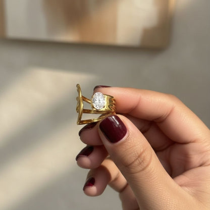 Modern Gold Multi-Band Open Ring