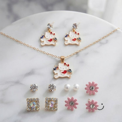 Kids Cute Kitty Jewelry Gift Set for Girls