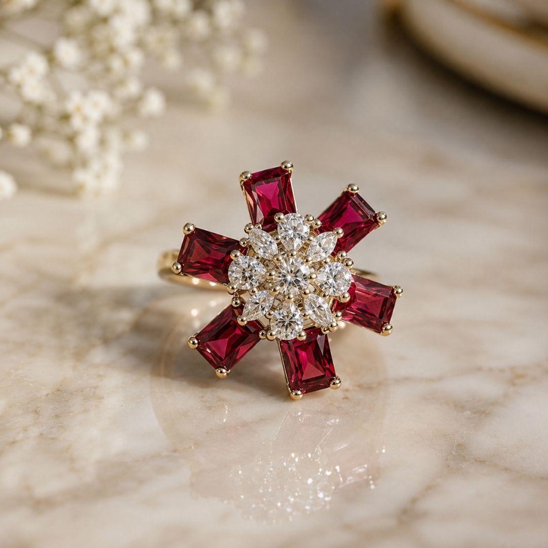 Rosé Radiance AD Bloom Ring