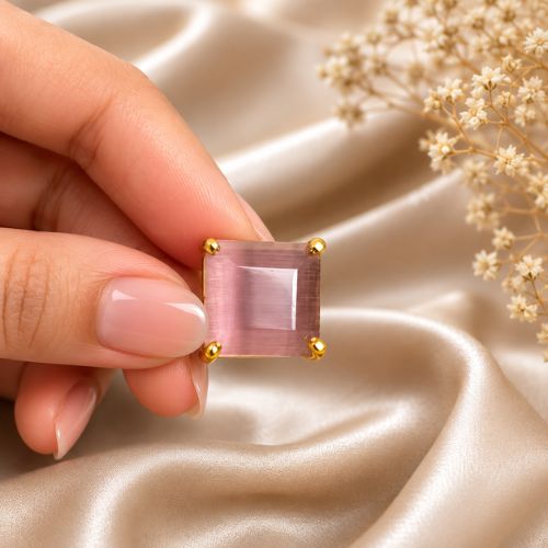 Gold Open-Band Lavender Gemstone Ring