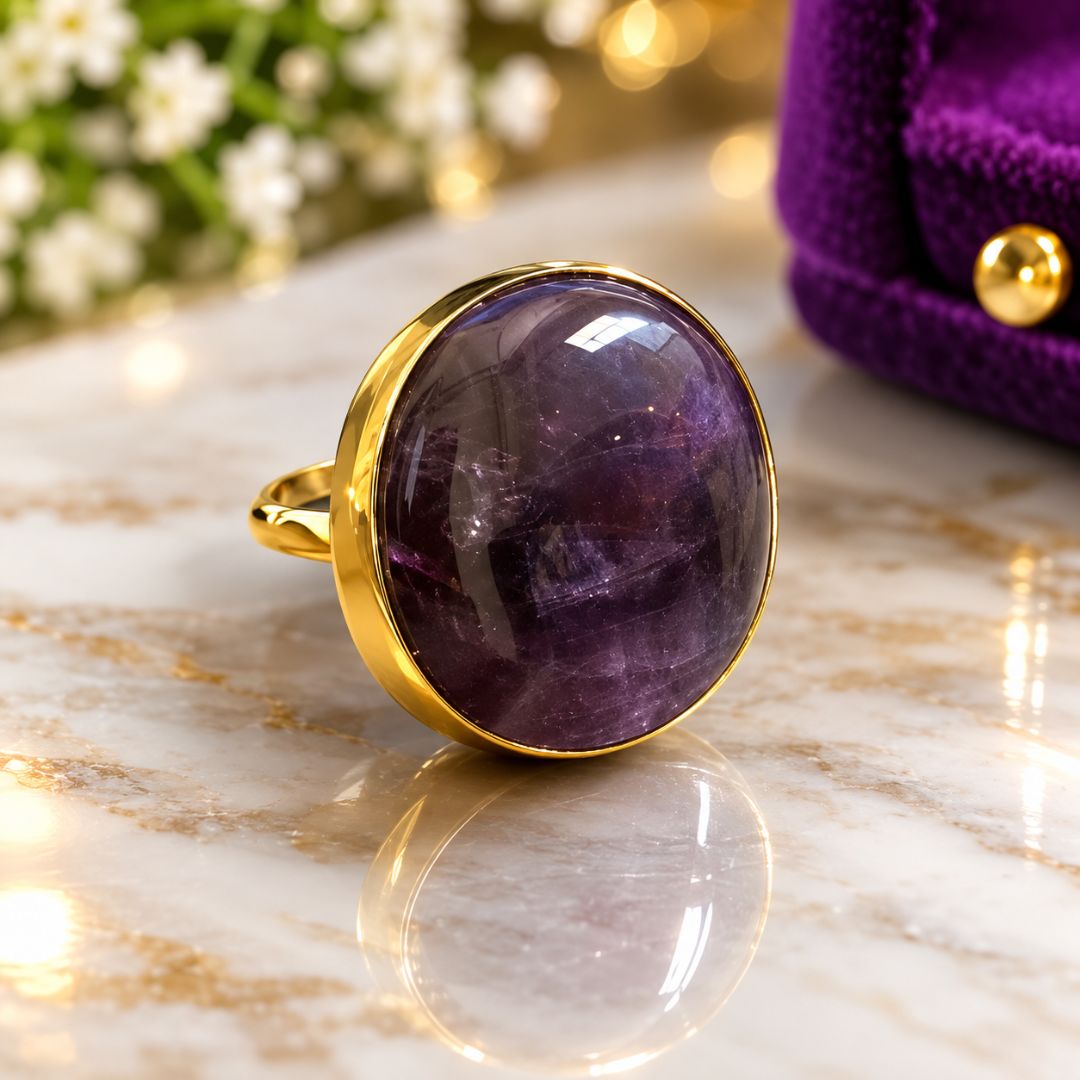 Elegant Amethyst Gemstone Ring