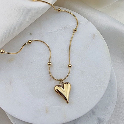 Elegant Gold Heart Necklace for Everyday Luxury