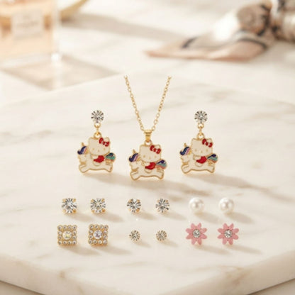 Kids Cute Kitty Jewelry Gift Set for Girls