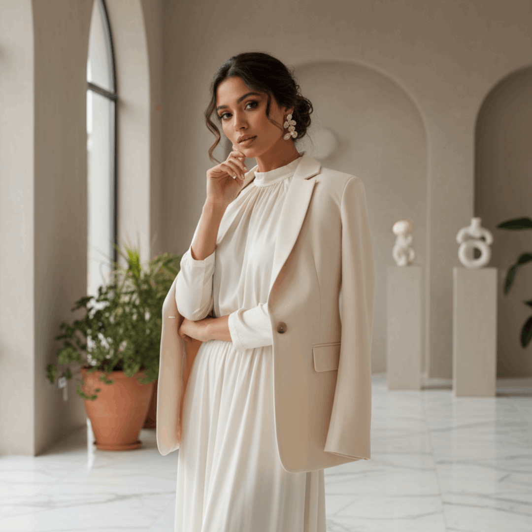 Gold Floral Crystal Pearl Earrings