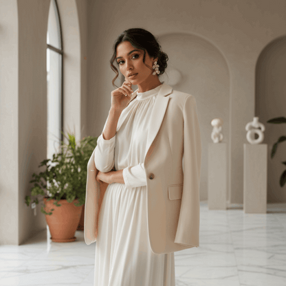 Gold Floral Crystal Pearl Earrings