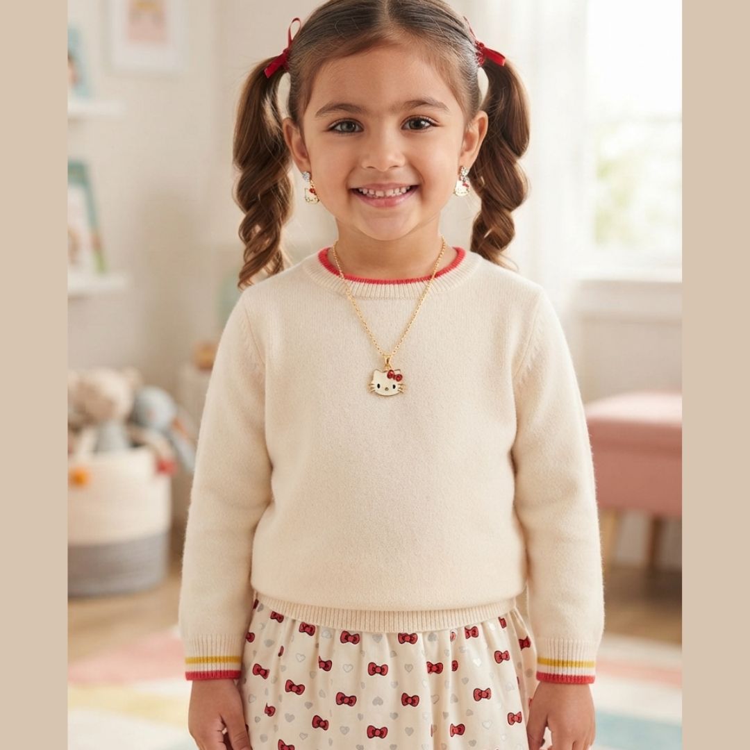 Cute Kitty Kids Jewelry Gift Set for Girls