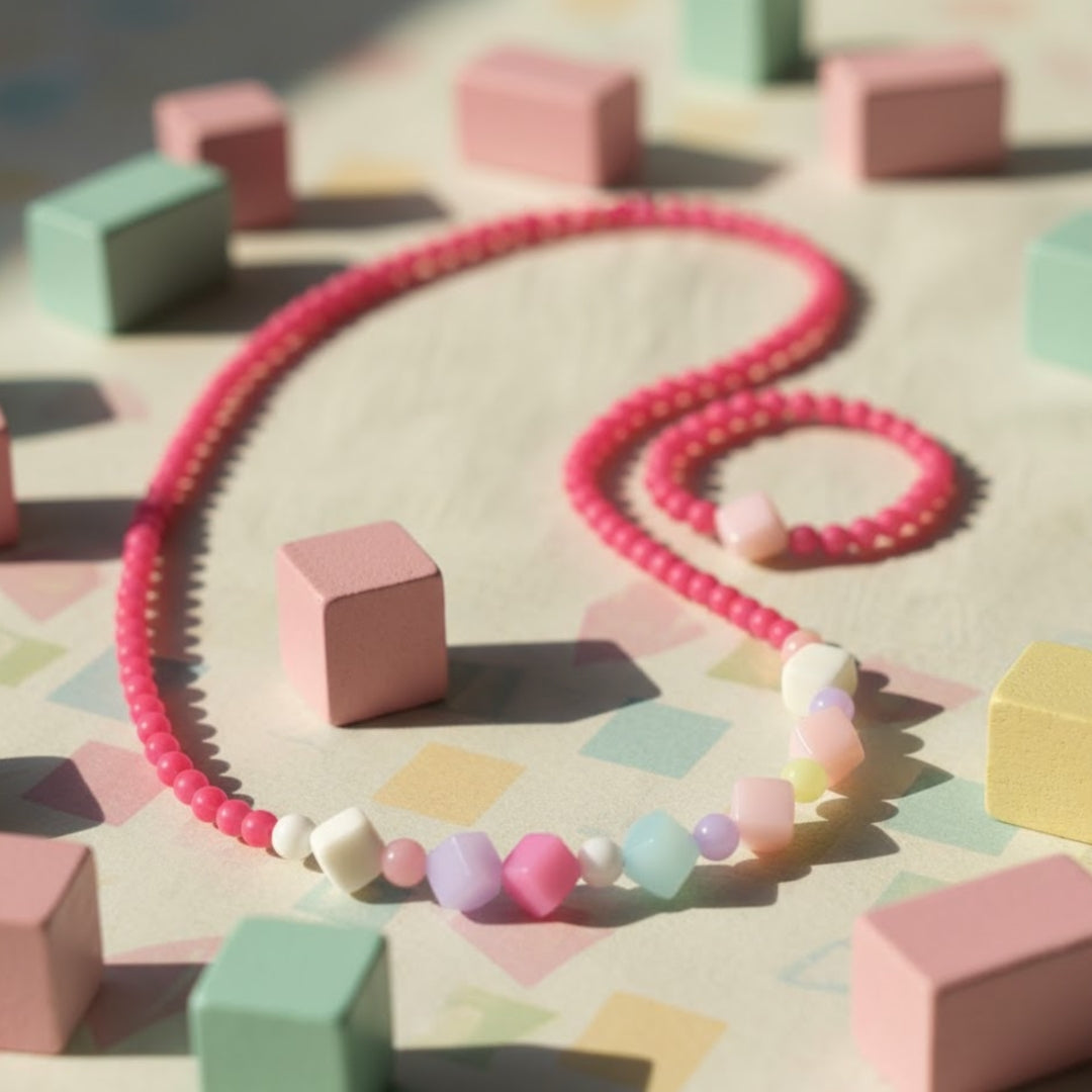 Colorful Bead Bracelet & Necklace Set – Kids Play Jewelry
