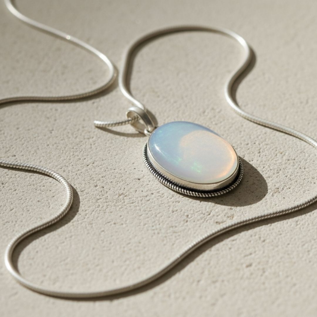 Fire Opal Magic in German Silver