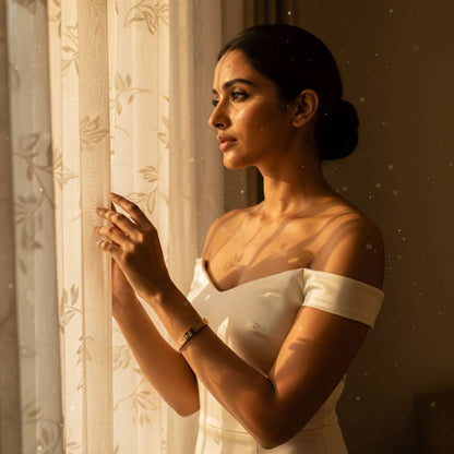 Rose Gold Dior Engraved Bracelet | Chic Luxury Bangle