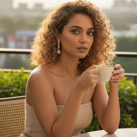 American Diamond Linear Classic Drop Earrings