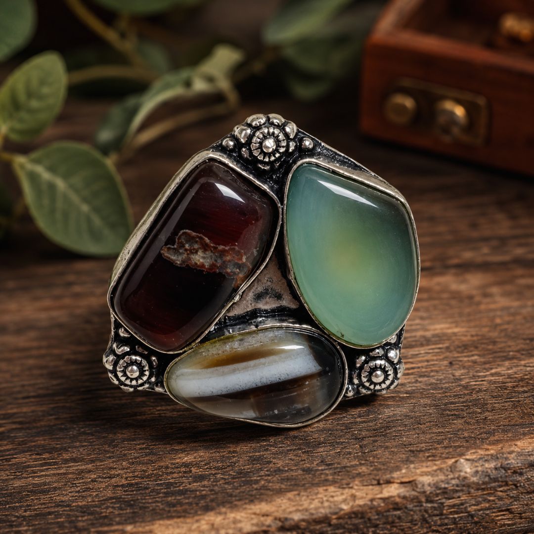 Mystic Trio Gemstone Ring