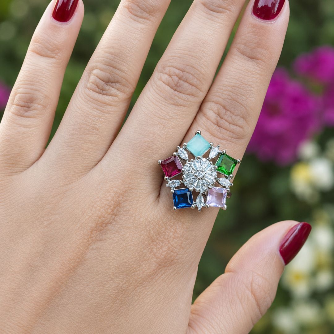 Luxury American Diamond Party Wear Ring