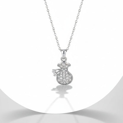 Crystal Pineapple Pendant Necklace – Silver Chain