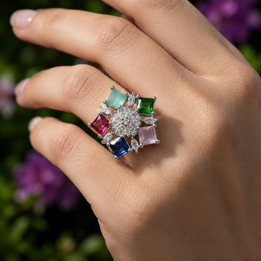 Luxury American Diamond Party Wear Ring