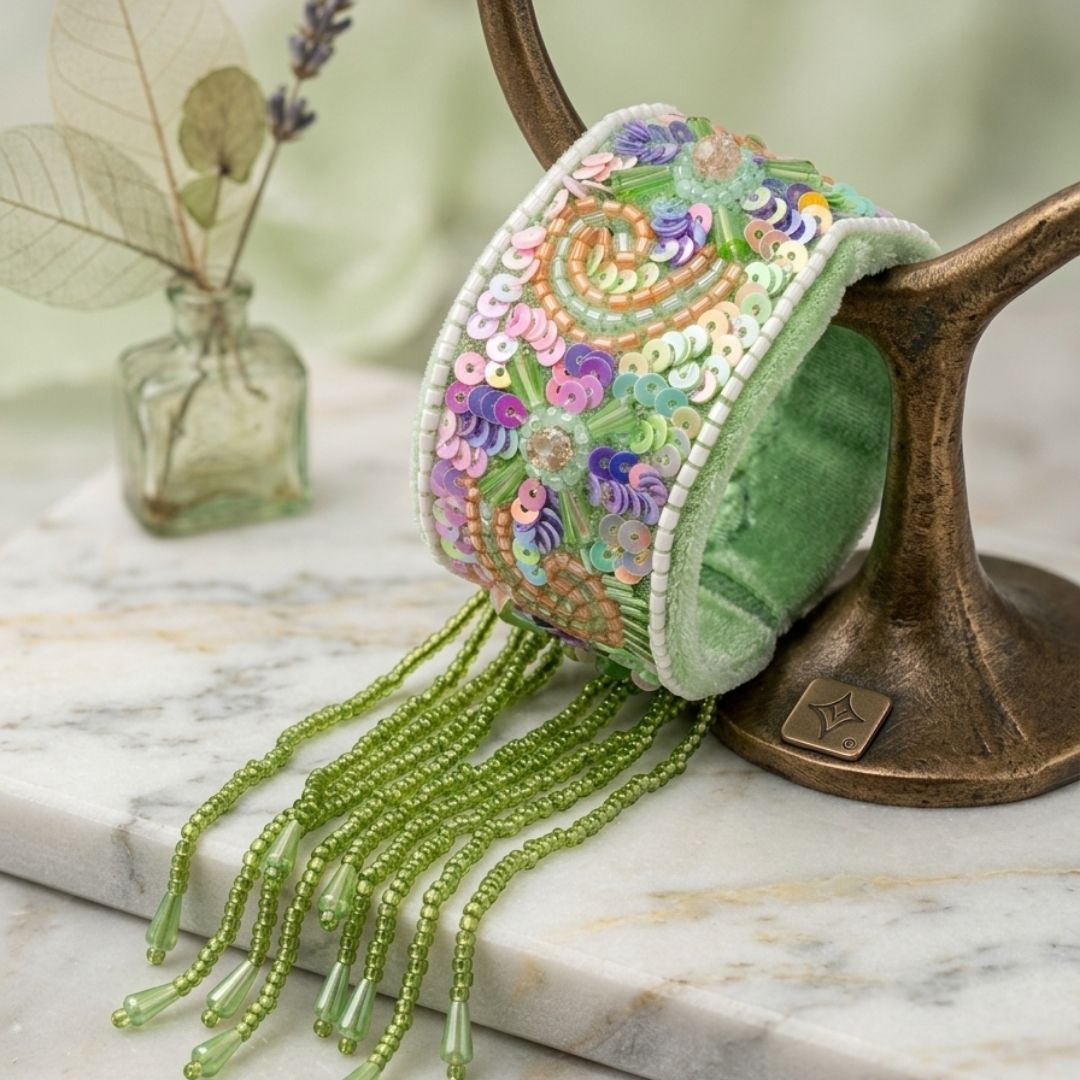 Pastel Garden Handcrafted Beaded Bracelet
