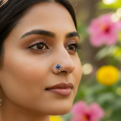 Classic Floral & Geometric Oxidised Nose Pins – 6 Variations