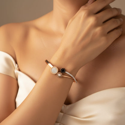 Anti-Tarnish Rose Gold Bracelet | Premium Quality Circles Bangle