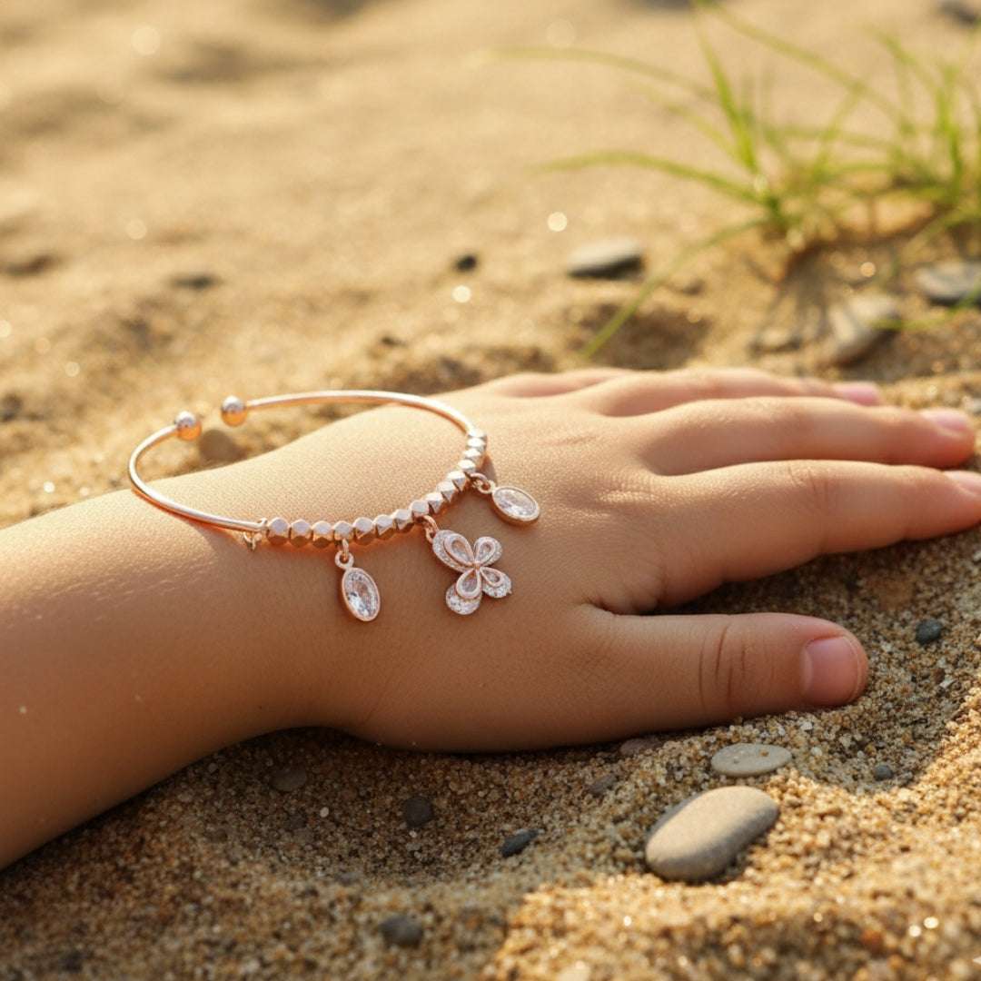 Kids Butterfly Charm Bracelet – Anti Tarnish
