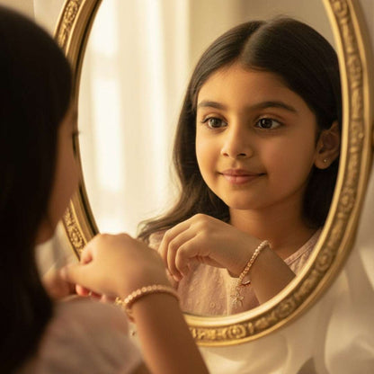 Kids Floral Charm Bracelet – Anti Tarnish