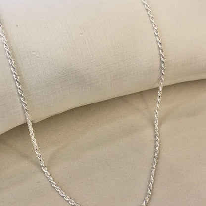 SIlver Plated Stainless Steel Anti Tarnish Twisted Chain Necklace