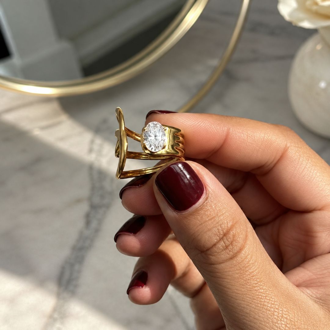 Modern Gold Multi-Band Open Ring