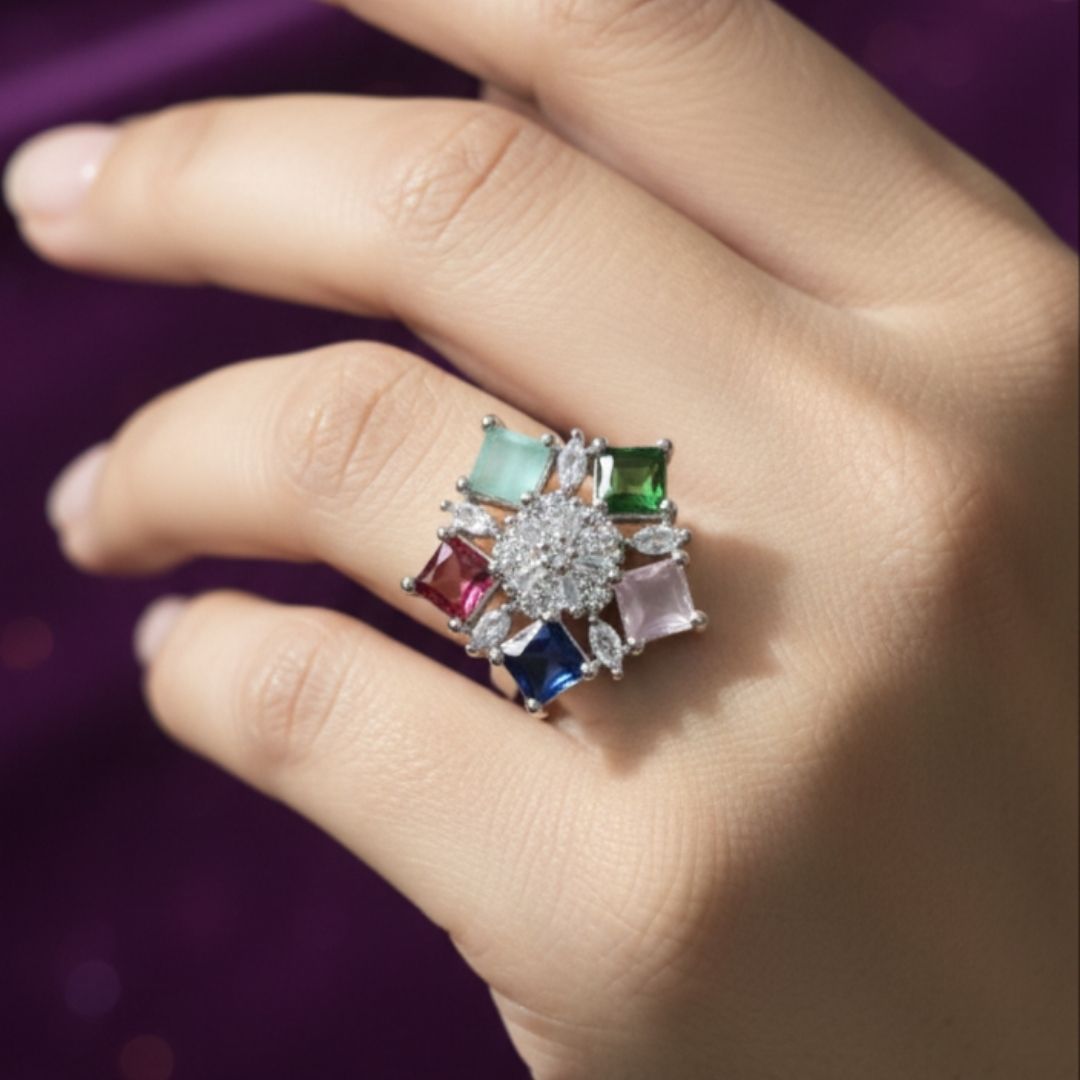 Luxury American Diamond Party Wear Ring