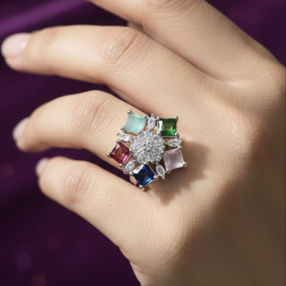 Luxury American Diamond Party Wear Ring