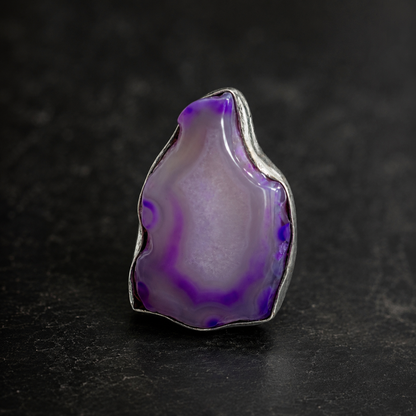 Amethyst Agate Statement Pendant