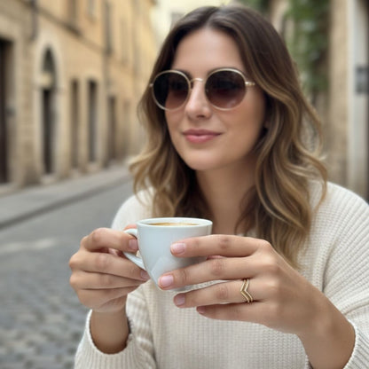 Anti-Tarnish 18K Gold Plated V Design Ring