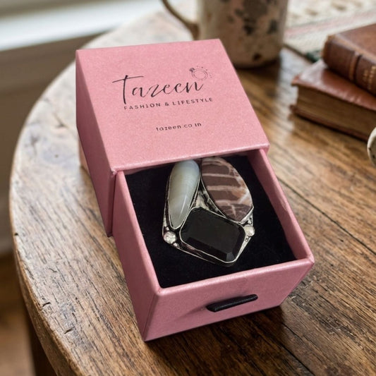 Oxidised Multi-Stone Statement Ring