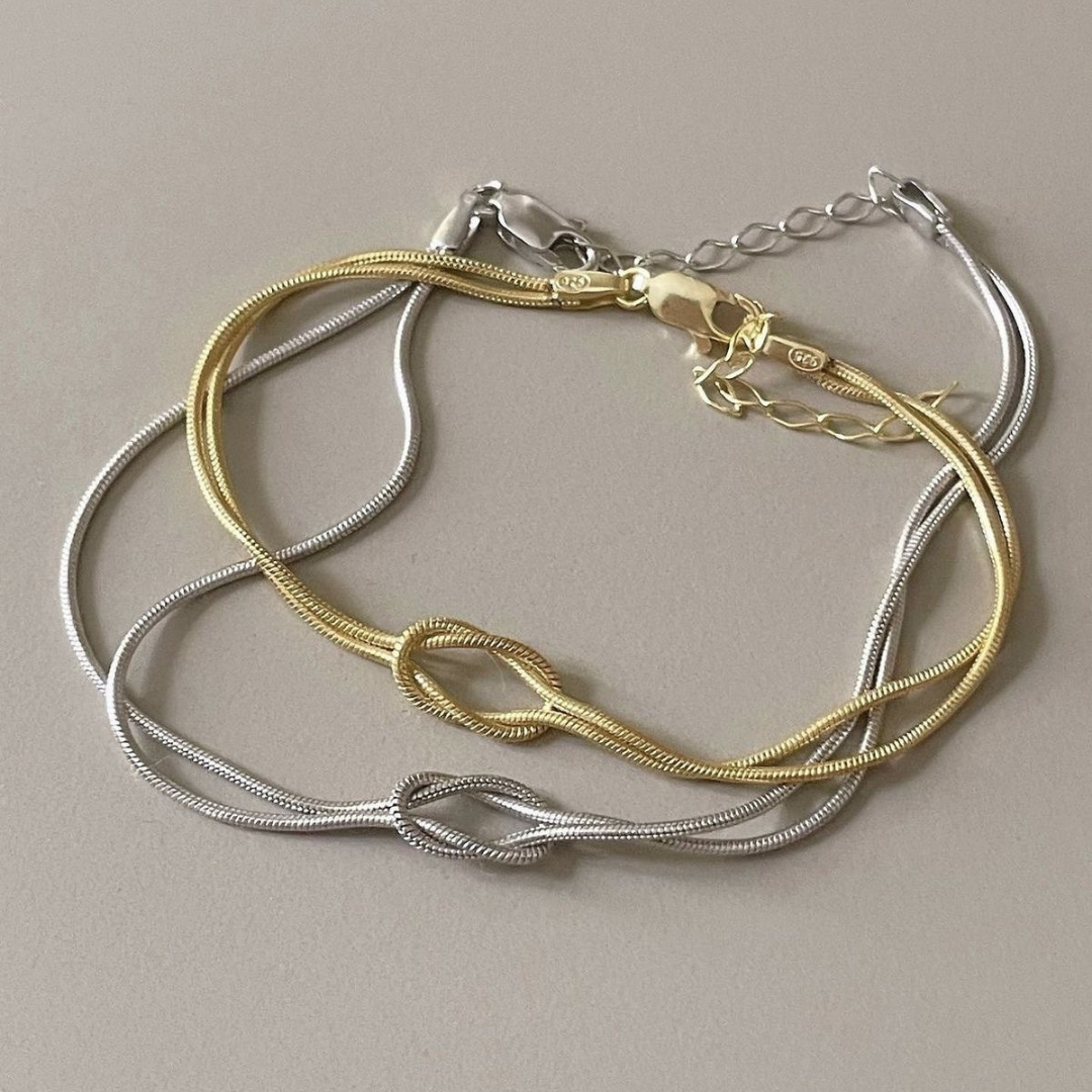 Eternal Knot Bracelet (Anti-Tarnish) (Gold & Silver)