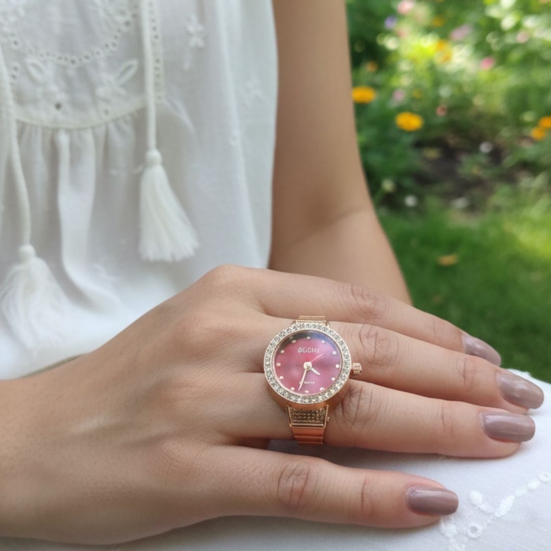 Royal Ruby Dial American Diamond Ring